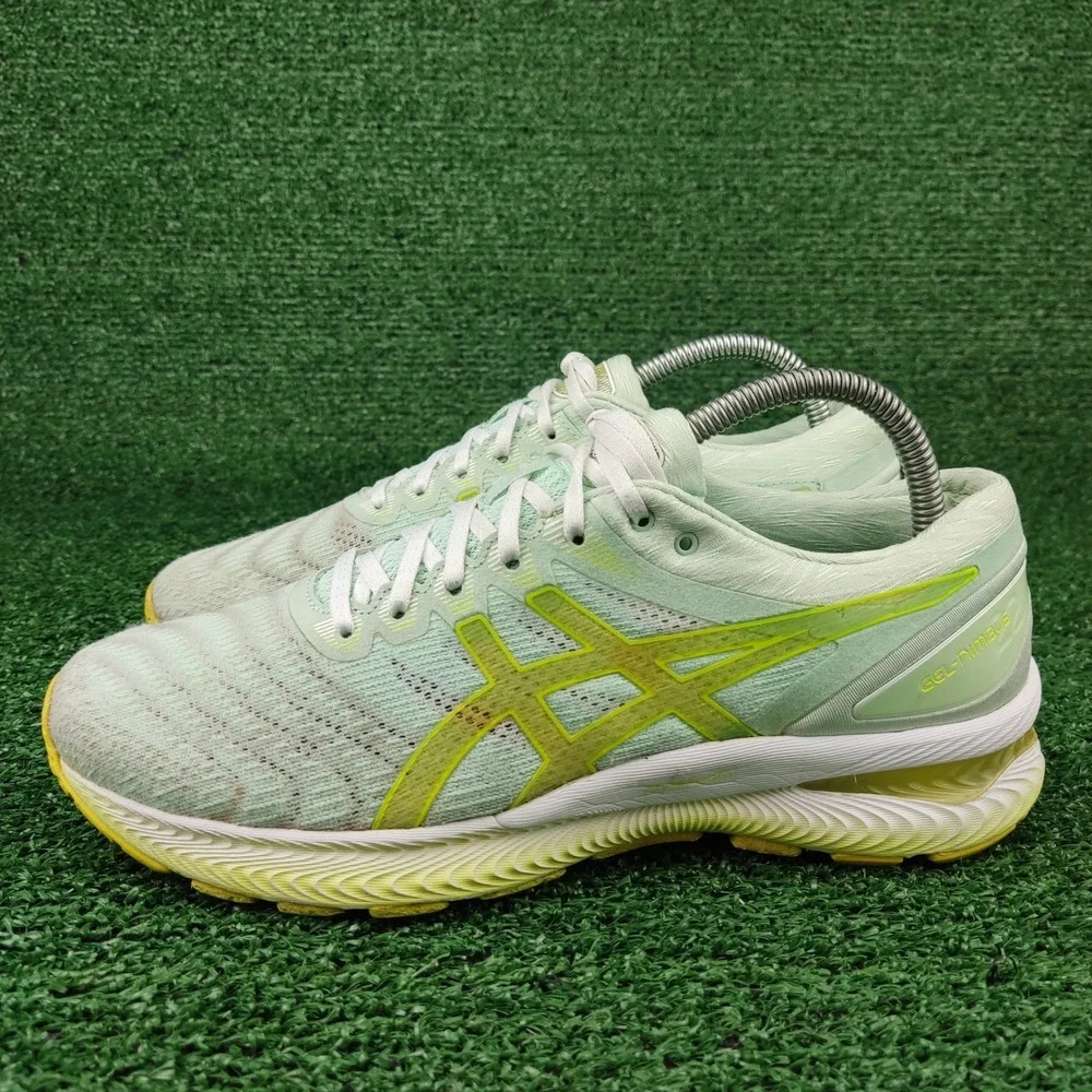 ASICS Running Shoes Women 8.5 Mint Green GEL-Nimbus 22 1012A663 Athletic Sneaker